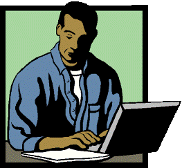 Person using a laptop